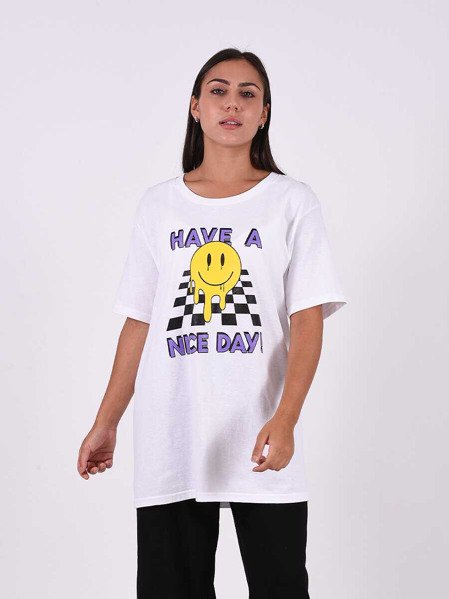 REMERA NICE DAY - BLANCO 