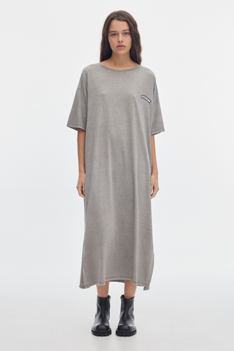 Vestido Pad Washed Grey