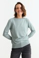 Sweater con detalle en manga VERDE CLARO