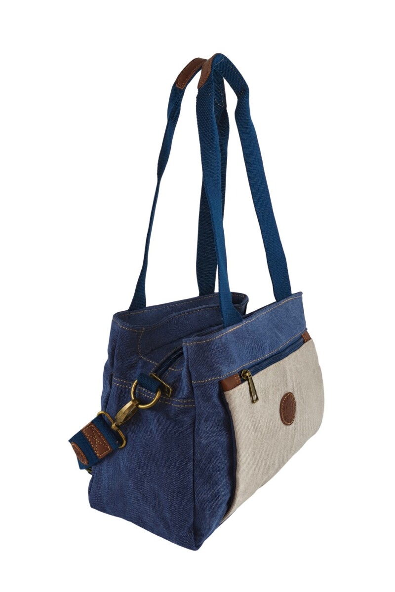 Bolso cartera en lona Azul