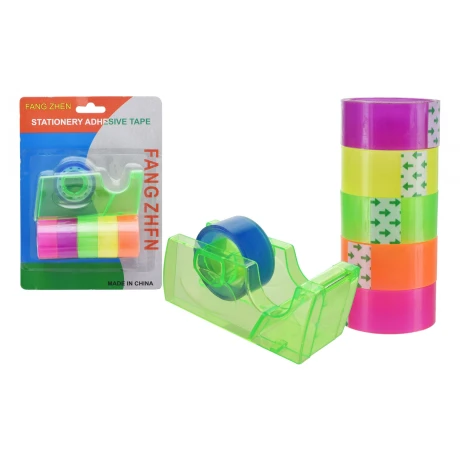 CINTA ADHESIVA X6 CON DISPENSADOR CINTA ADHESIVA X6 CON DISPENSADOR