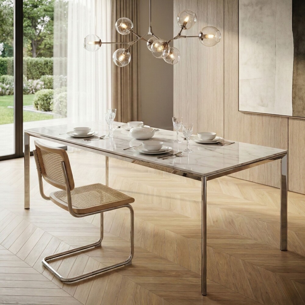 Silla de comedor Metal cromado Bauhaus - Origen Silla de comedor Metal cromado Bauhaus - Origen