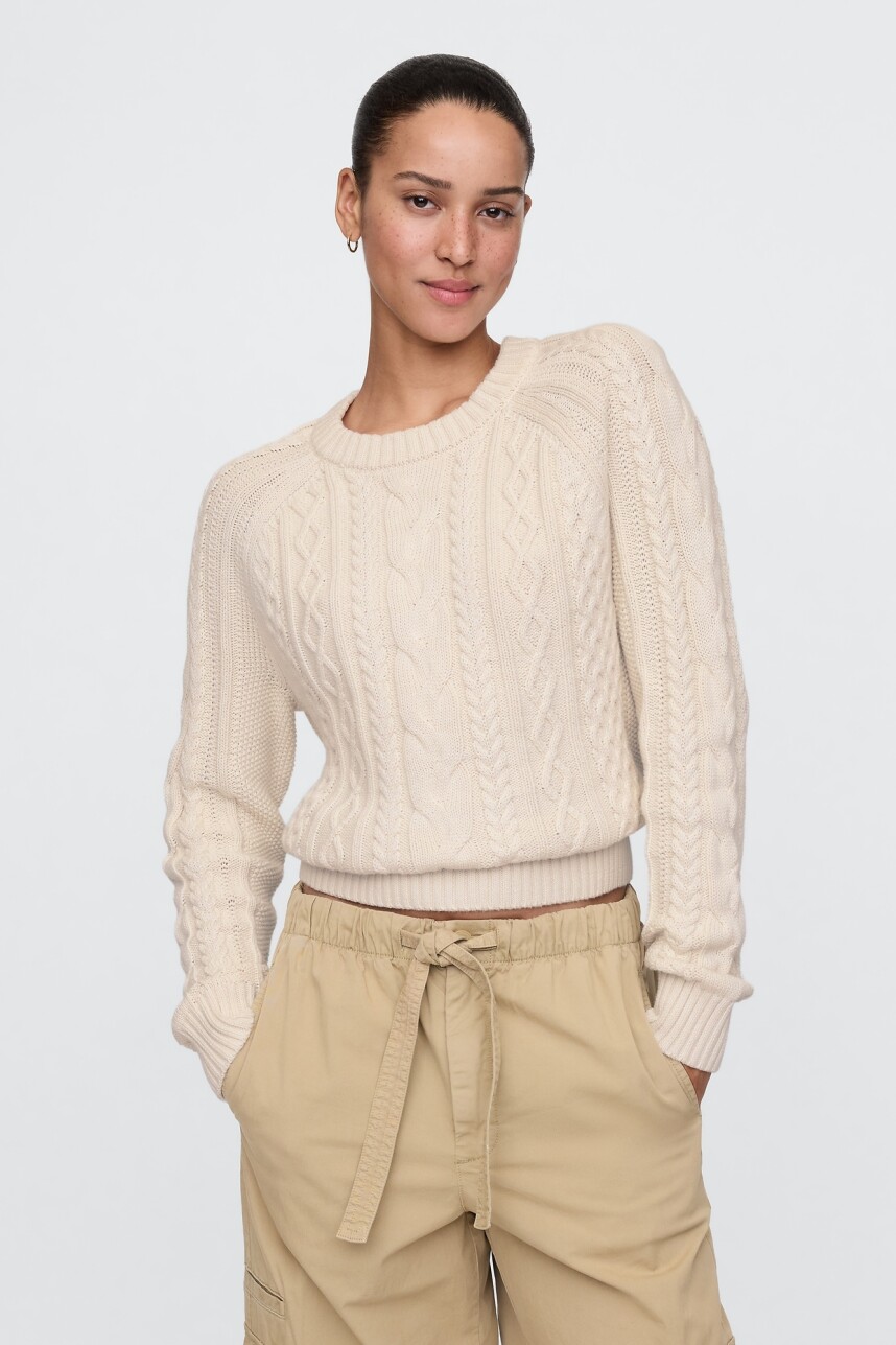 Buzo Algodón Ochos Mujer Cream