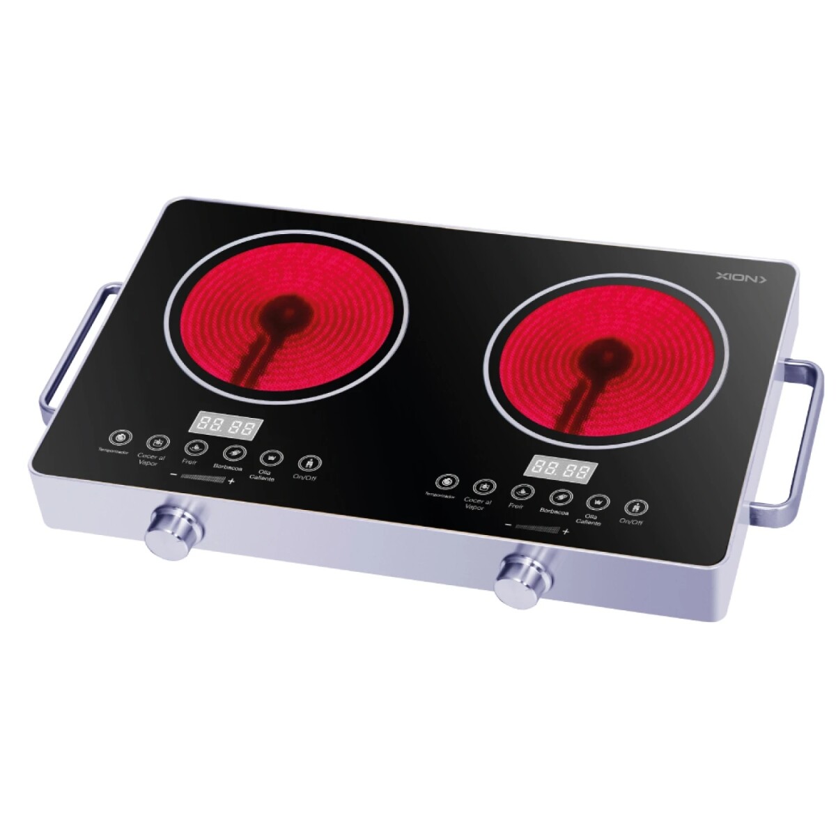 Anafe vitrocerámico portátil 2 hornallas Xion XI-EH202 