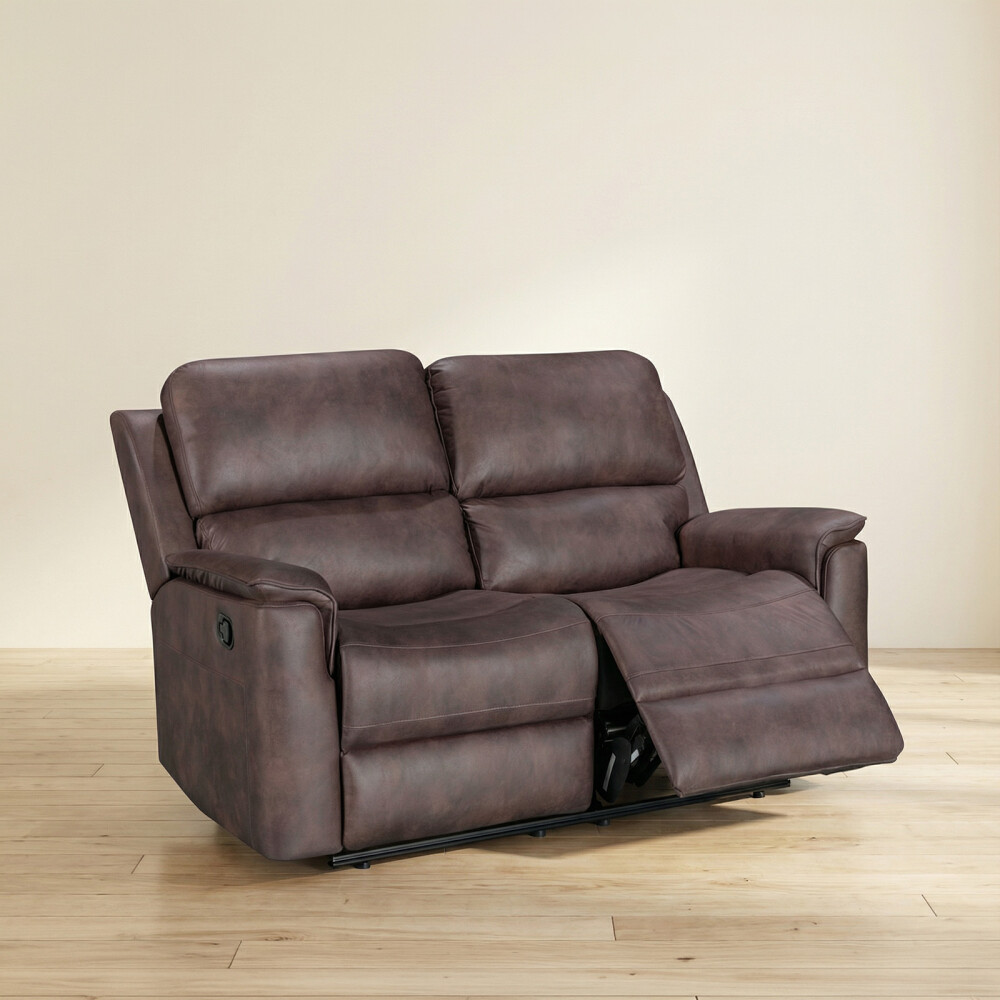 RECLINER MANUAL 2 CUERPOS TELA MARRON LAGOS CHOC.