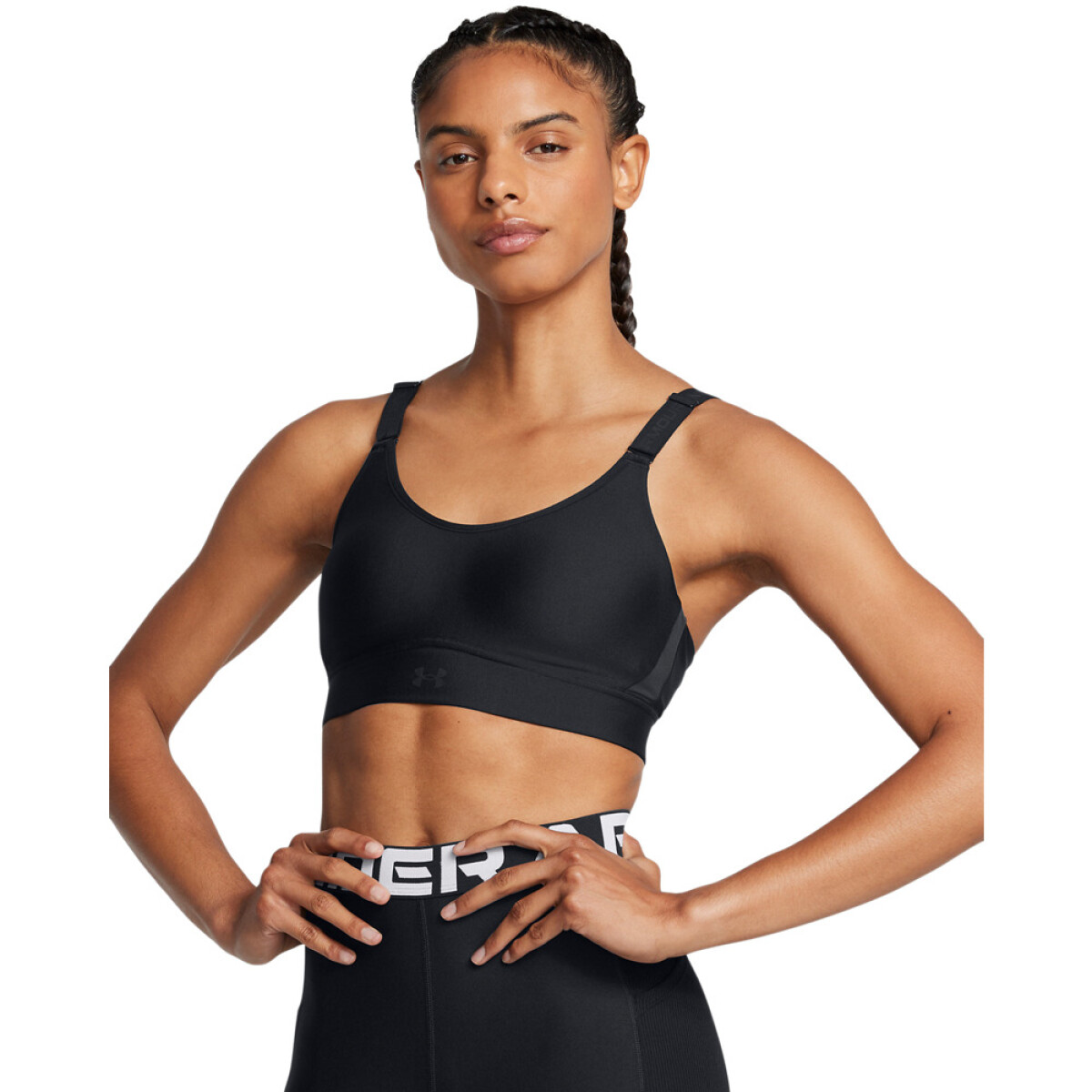UA Infinity Mid 2.0 Bra-GRN - BLK-002 
