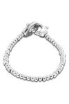 PULSERA DE BOLAS PEQUEÑAS BAÑADA EN PLATA CON MOSQUETÓN ENTRELAZADO Pulsera