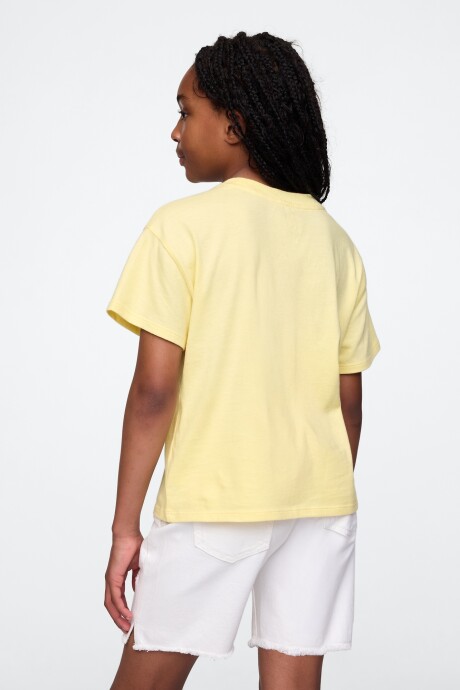 Remera Logo Gap Disney Niña Pale Banana