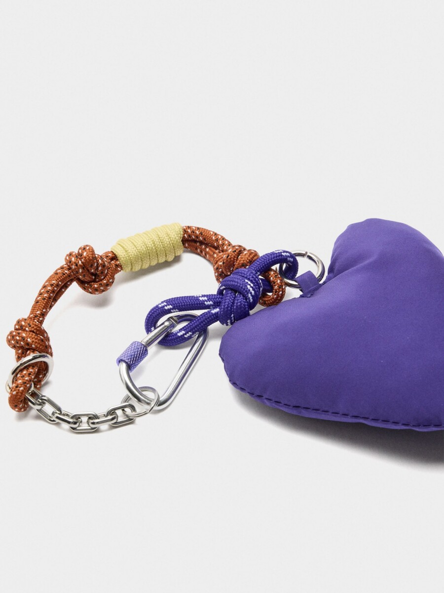 Llavero Charm Corazón violeta