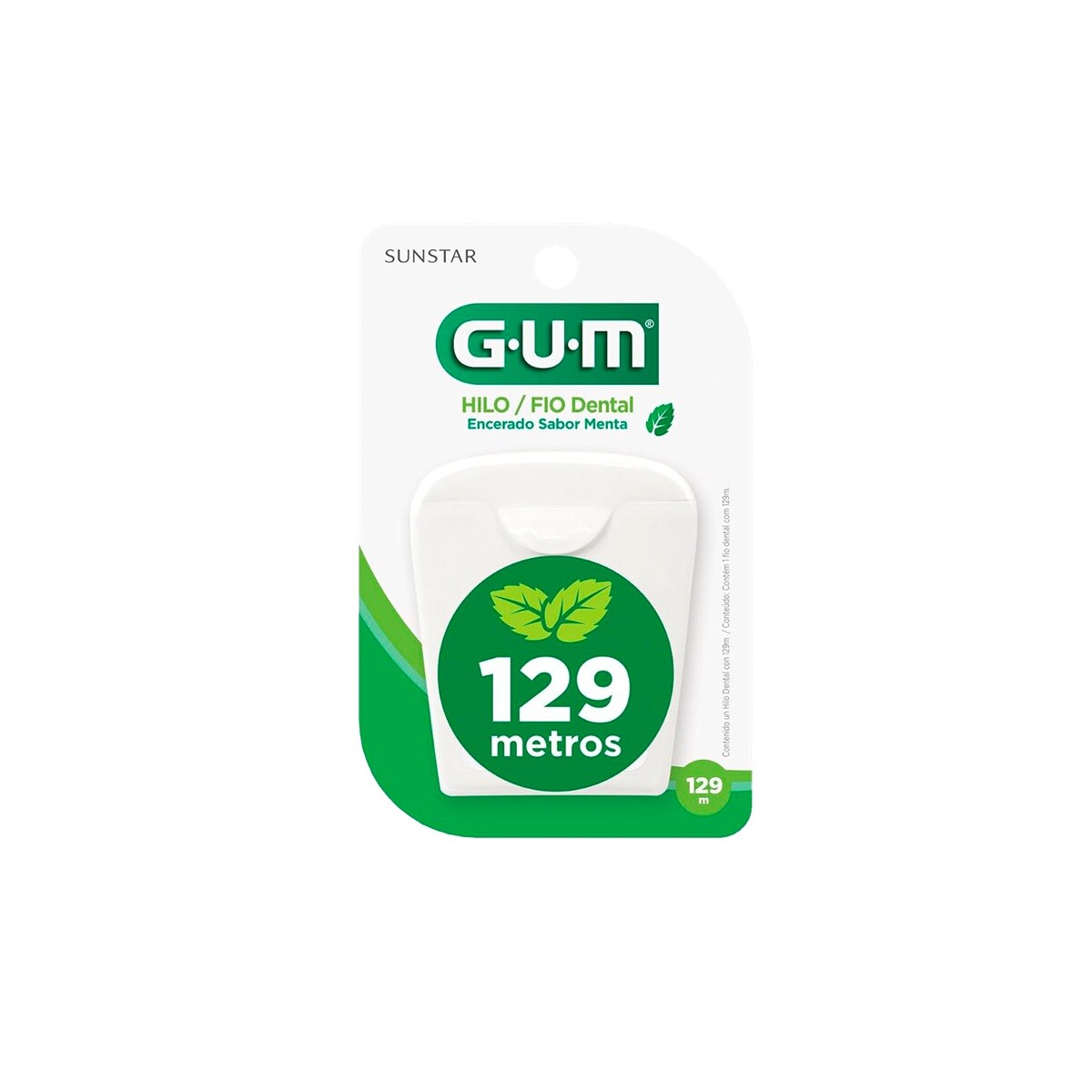 Hilo Dental Gum Encerado Sabor Menta 