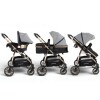 Coche de bebé Bebesit Travel System Jumbo con Baby Silla Gris