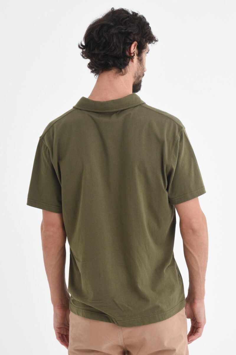 Camiseta manga corta polo Verde