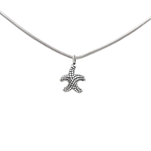 Dije Colgante Estrella de Mar-Plata 925 quemada inflada-Sin Piedra-CP3360 Sinpiedra