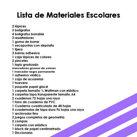 Lista de Materiales Escolares Colegio Aleman - 5º Escuela Carrasco Lista de Materiales Escolares Colegio Aleman - 5º Escuela Carrasco