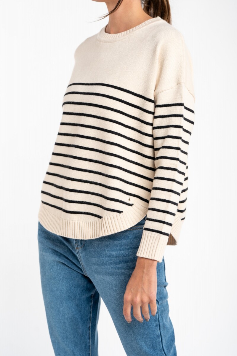 Sweater Rayado Negro