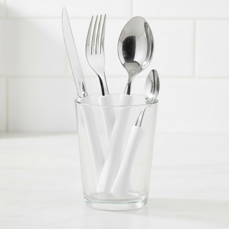 Juego cubiertos acero inox 12 piezas Inova BLANCO