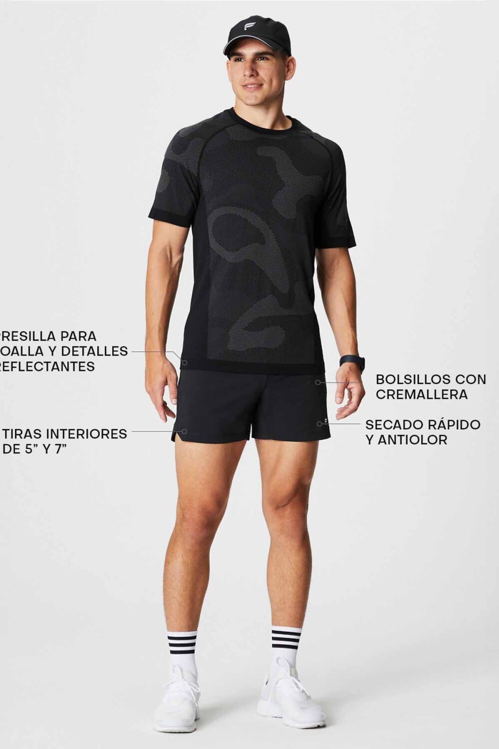 Short Training The 5 One Short Hombre Black