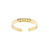 Brazalete Jaipur-Plata Rodinada con micra oro 18k-Piedra Cuarzo rosa-BR2005 Conpiedra