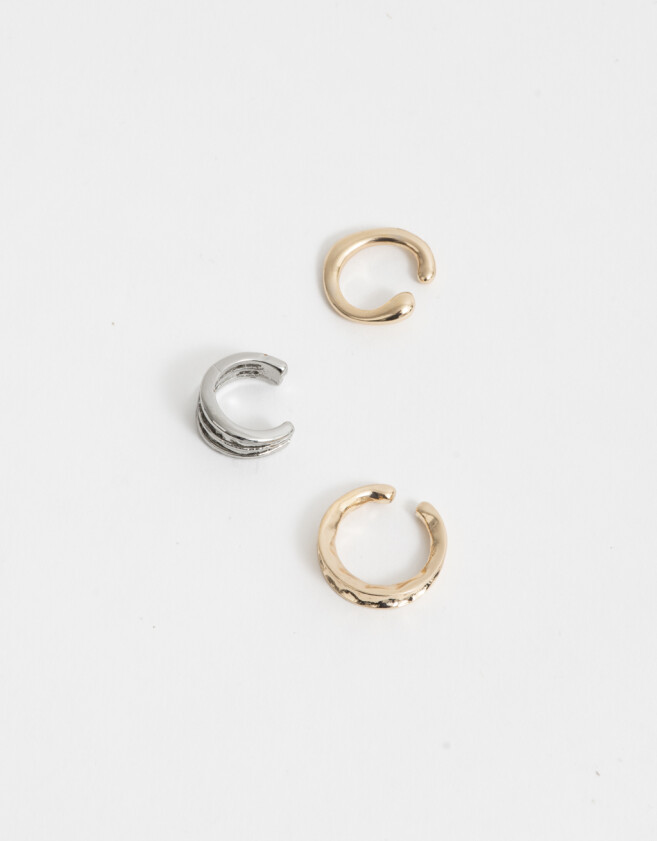 Bijou Cuff De metal Set De Earcuff De Metal Mixplating - Combinacion Bicolor