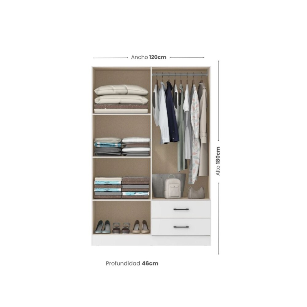 COMBO DORMITORIO – ROPERO 4 PUERTAS + TOCADOR ESCRITORIO CON ESPEJO COMBO DORMITORIO – ROPERO 4 PUERTAS + TOCADOR ESCRITORIO CON ESPEJO