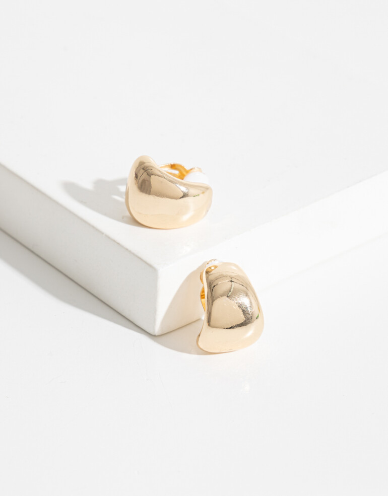 Aros Clips Metal Aros Gota Chunky - Dorado