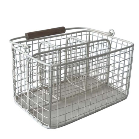 ORGANIZADOR DE CUBIERTOS HIERRO BLANCO 37449