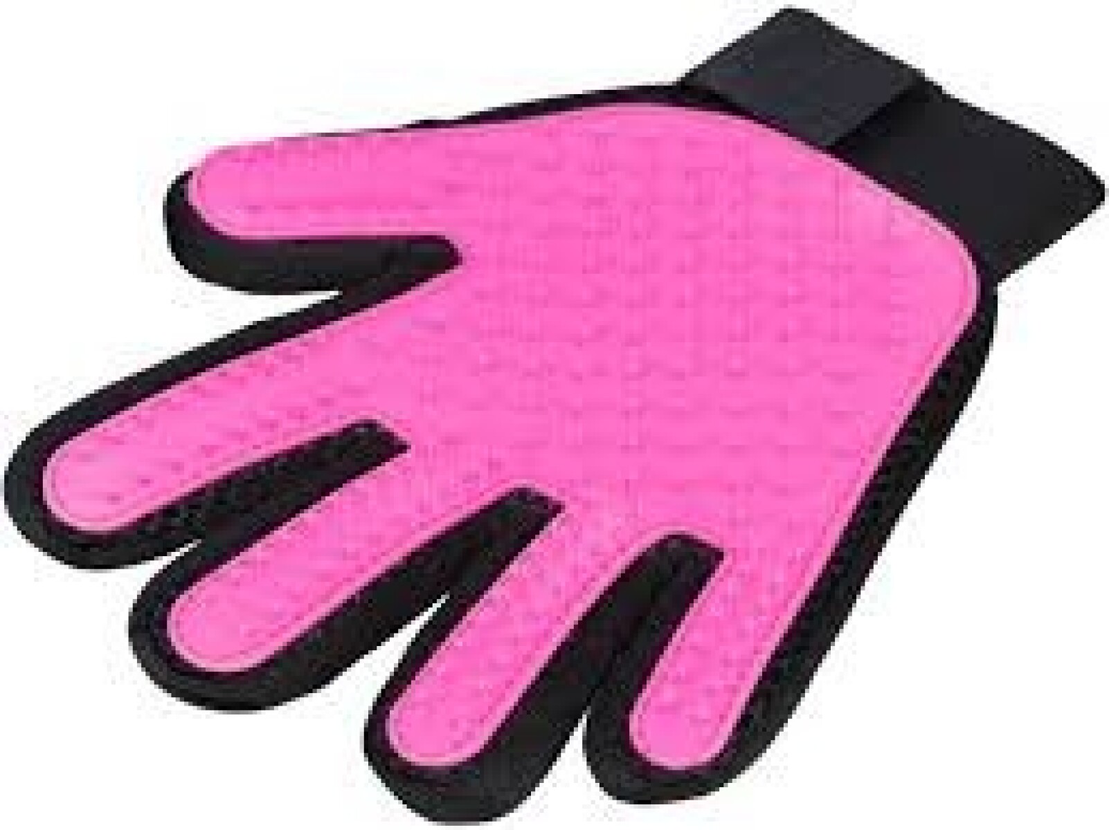 FUR CARE GLOVE, MESH MATERIAL/TPR, 16 × 24 CM, PINK/BLACK 