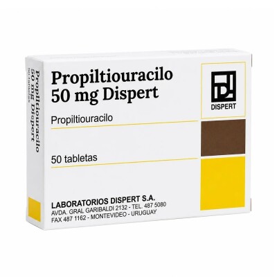 Propiltiouracilo 50 Mg. 50 Tabletas. Propiltiouracilo 50 Mg. 50 Tabletas.