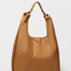 Bolso The Shopping en cuero graneado Cuoio