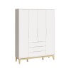 Ropero 4 Puertas 3 Cajones Infantil - Eife Blanco