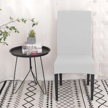 Funda para Silla Comedor Cubre Asiento Elastizada y Lavable Blanco