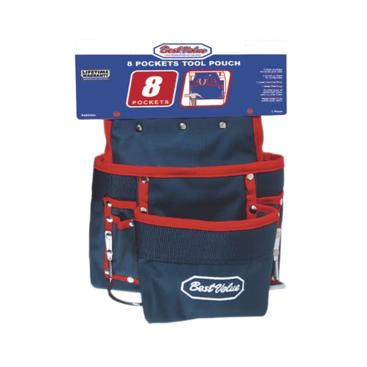 Porta Herramientas P/cinturon 8 Bolsillos 