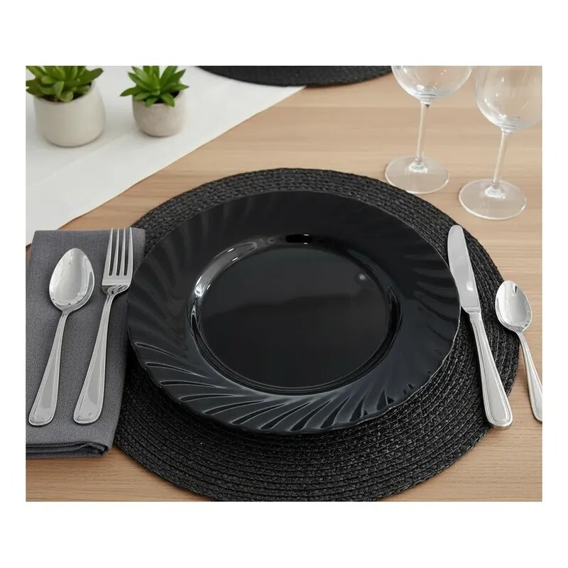 Plato Llano Negro 24cms -Trianon - Luminarc Plato Llano Negro 24cms -Trianon - Luminarc