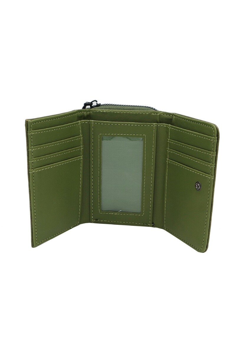 Billetera Trendy con llavero Verde