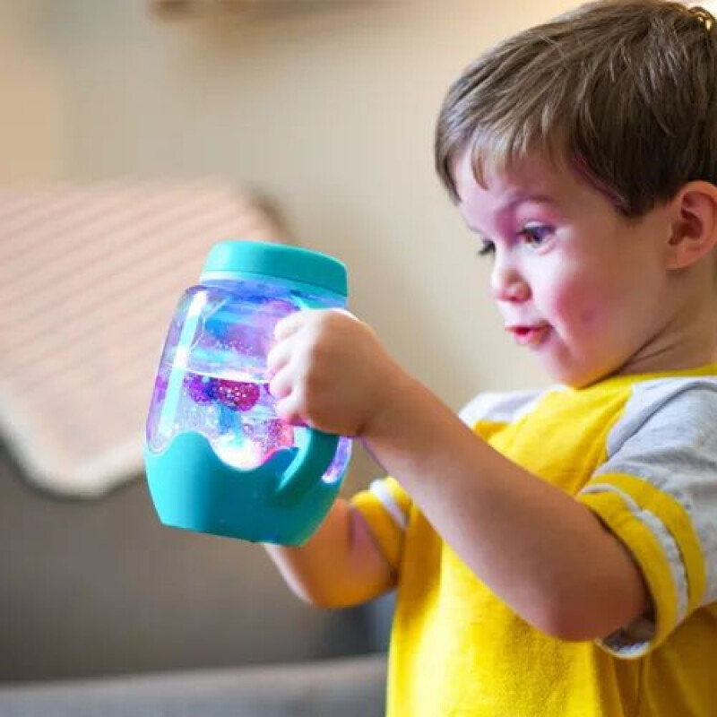 Jarra De juego sensorial- Glo Pals Azul