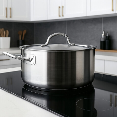 Cacerola inox con tapa 28x11cm 6.7 lts Cacerola inox con tapa 28x11cm 6.7 lts