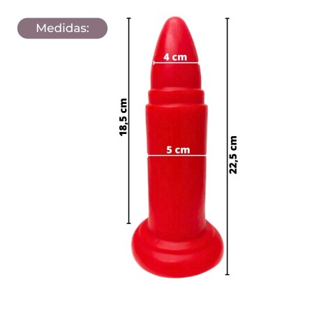 Plug de Silicona Extreme Missile Rojo
