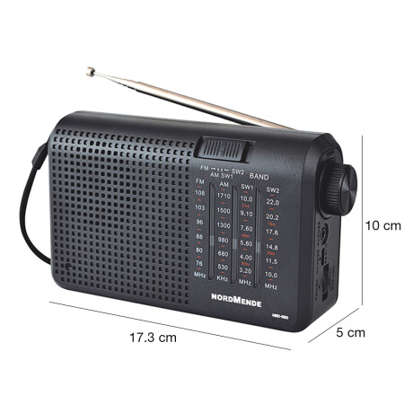 Radio Portátil AM FM c/ Batería Recargable Nordmende NRD-R50 Negro