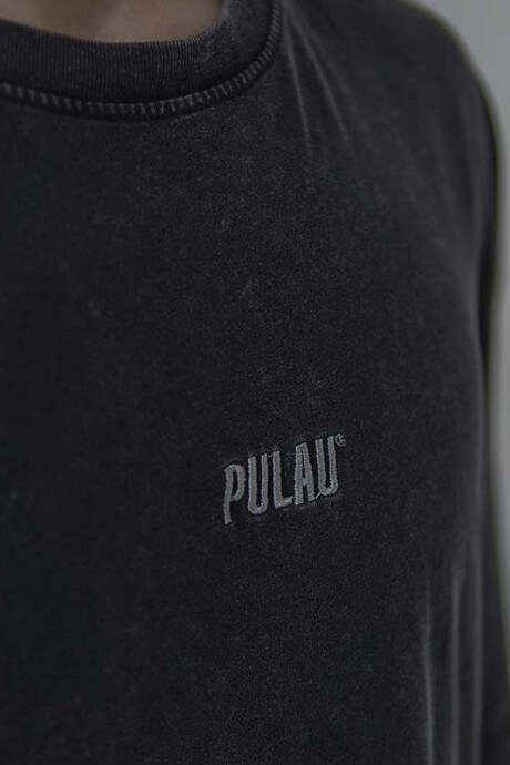 Remera Pulau Boxy Logo Gris