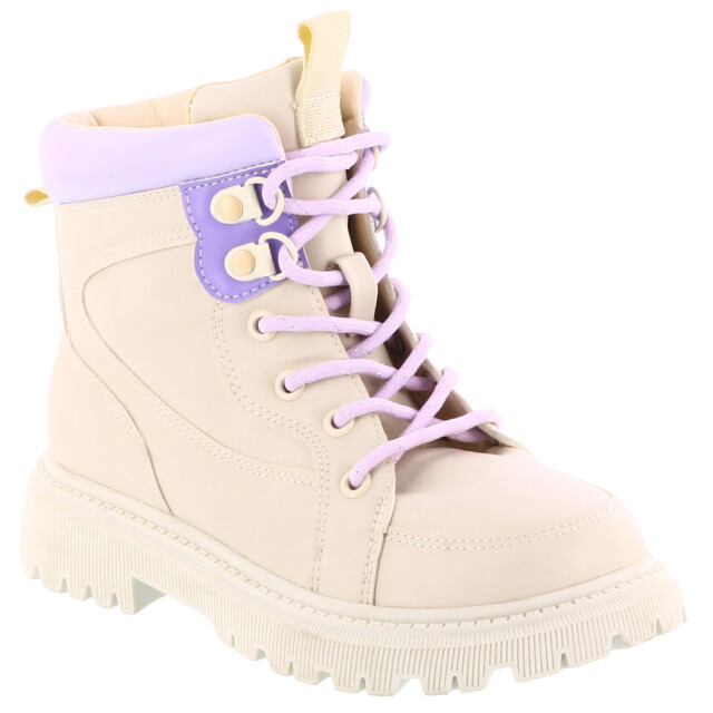 Bota de Niña Mini Miss Carol borcego LOLE con combinacion de colores Blanco Hueso