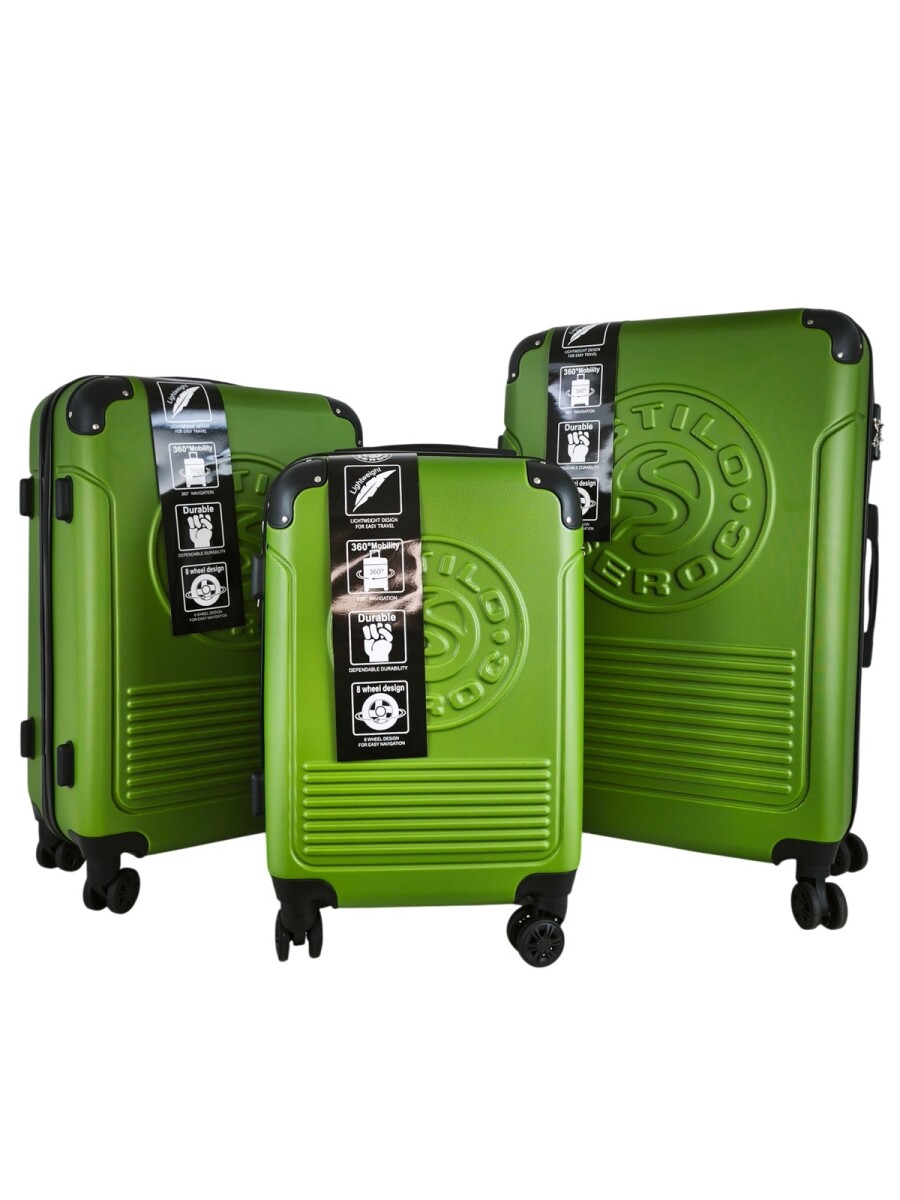 Set valijas ABS - Verde claro 