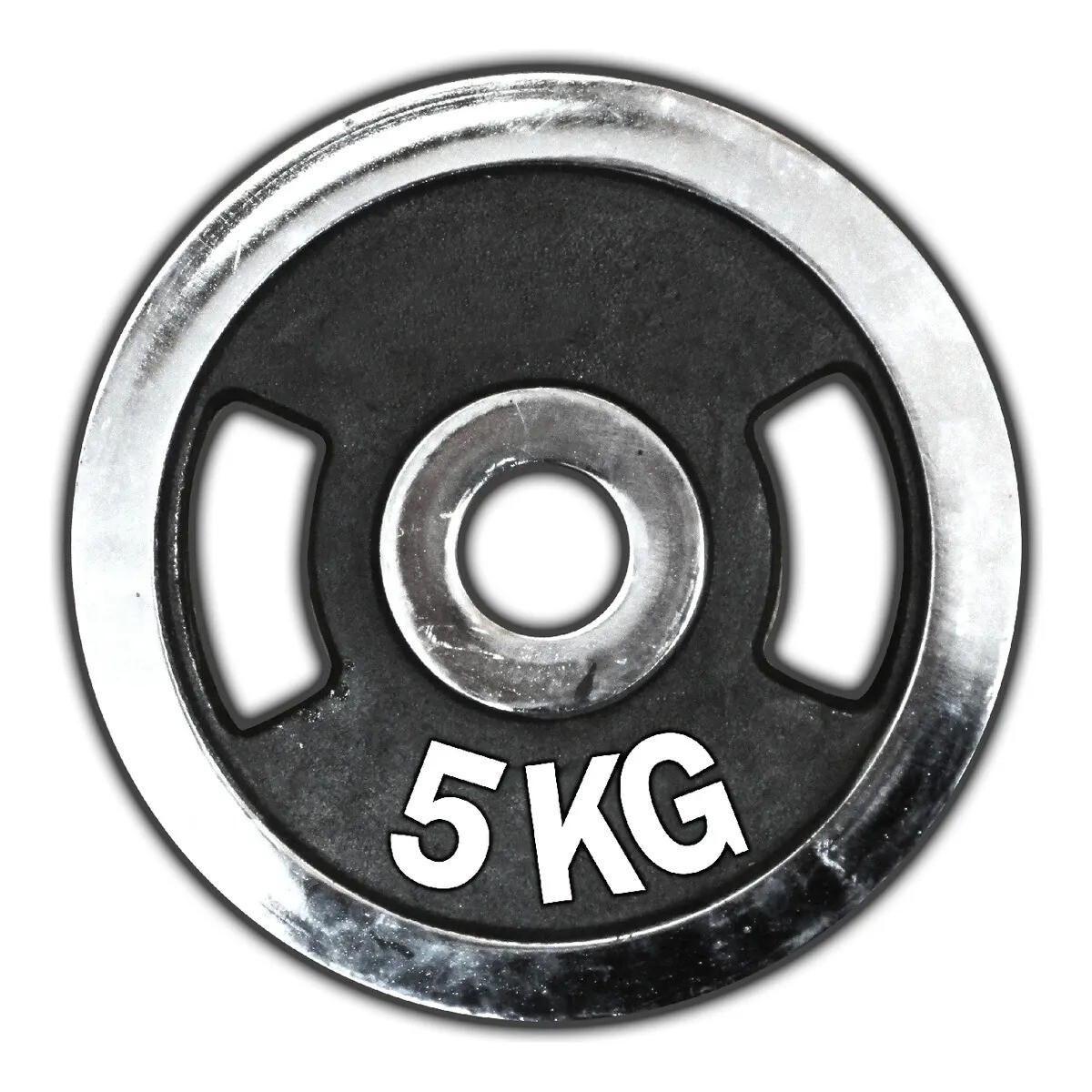 Disco Olímpico 5K C/ Agarre Expert Cromado Pesa P/ Barras y mancuernas - Fit014002-5k 