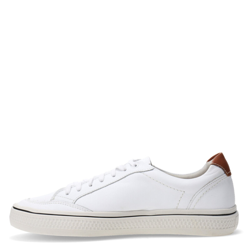 Championes de Hombre Democrata YANE acordonado casual Blanco / Azul Jeans