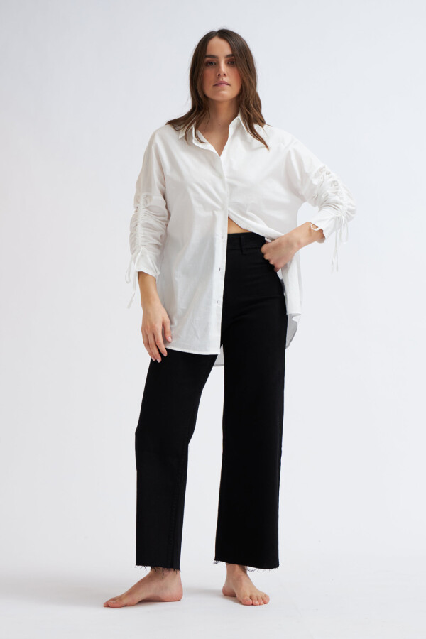 Pantalón jean ancho Negro