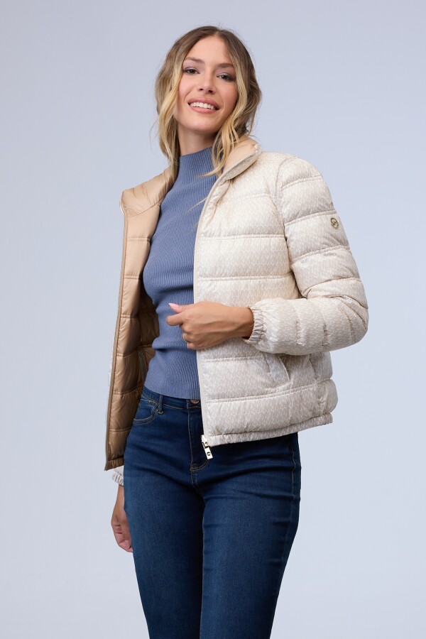 Campera Plumas Reversible BEIGE