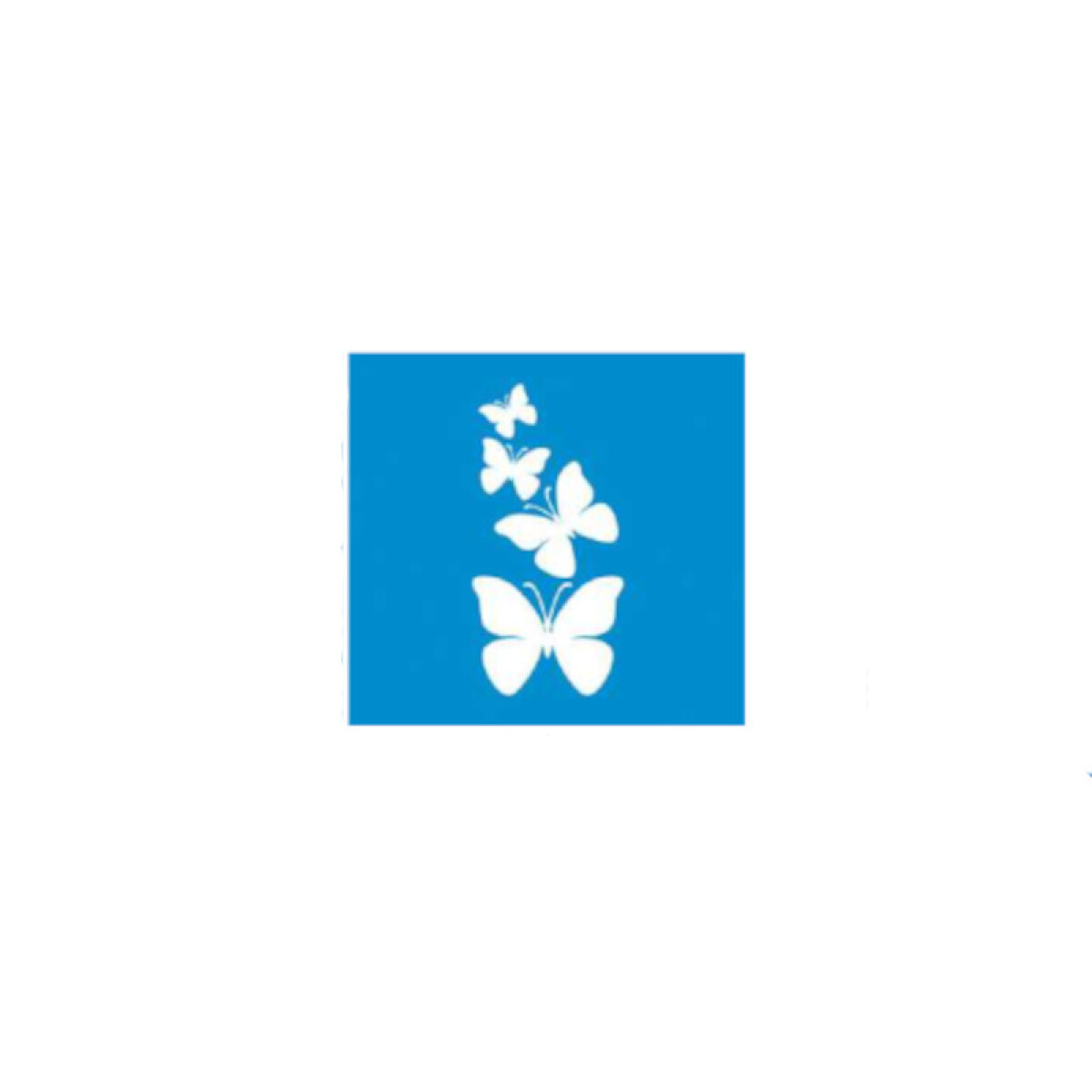Stencil de PVC cuadrado - Cuatro mariposas 