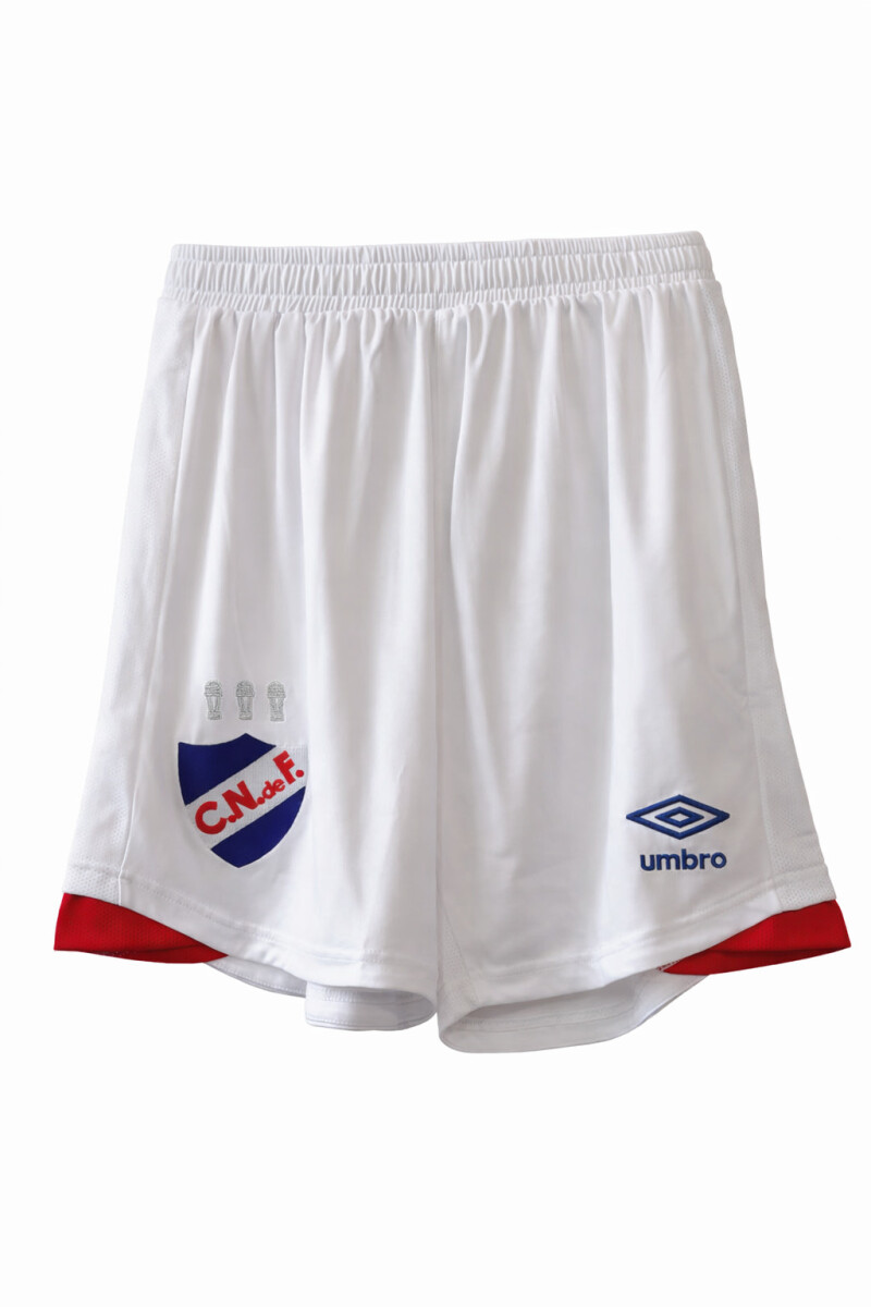 SHORT UMBRO HOME OFICIAL 2025 CNF 620 de Niños - NU243051 - Blanco-rojo 