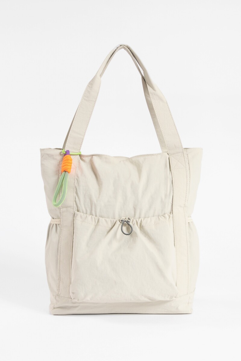 Mochila shopper de tela crudo