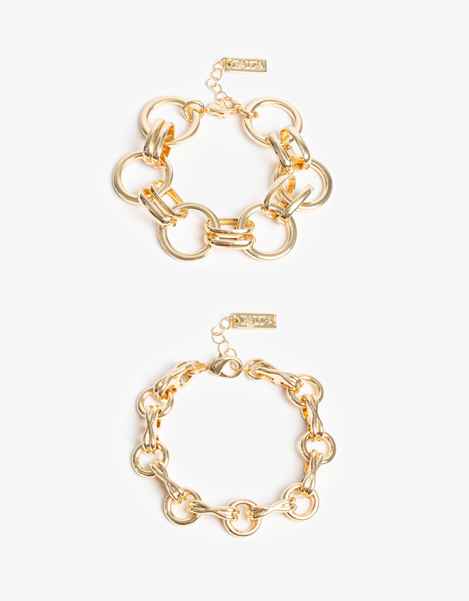 Pulseras Flexibles Sets Cadena De Metal 