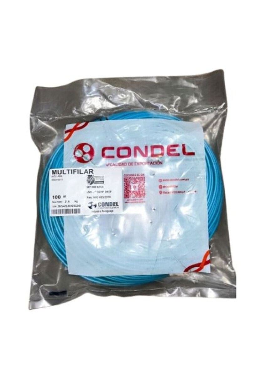 CABLE MULTIFILAR 2,50MM2 CELESTE CONDEL 